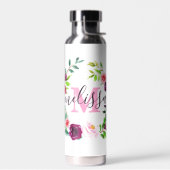 Radiant blooms wreath personalized trinkflasche (Links)