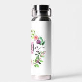 Radiant blooms wreath personalized trinkflasche (Rückseite)