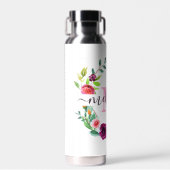 Radiant blooms wreath personalized trinkflasche (Vorne)