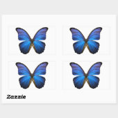 Radiant Blue Butterfly Rechteckiger Aufkleber (Blatt)