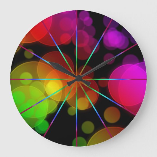 Radiant Bokehe, runde (große) Wandsperre Große Wanduhr (Vorderseite)