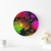 Radiant Bokehe, runde (große) Wandsperre Große Wanduhr (Zuhause)