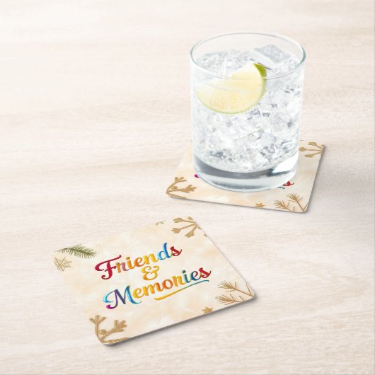 "Radiant Bonded Spirits" Rechteckiger Pappuntersetzer (Vor Ort)