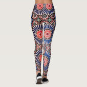 Radiant Bright Vintag Spirale Art Leggings (Rückseite)