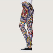 Radiant Bright Vintag Spirale Art Leggings (Links)