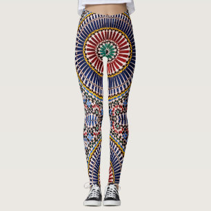 Radiant Bright Vintag Spirale Art Leggings