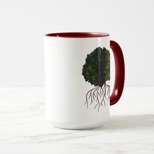 Radiant Brown Afro Collage Frauen Portrait Design Tasse (VorderseiteRechts)