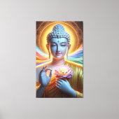 Radiant Buddha mit leuchtendem Lotus Leinwanddruck (Vorderseite)