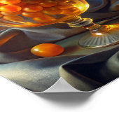 "Radiant Bunch: Orange Trauben in Transparency". Poster (Ecke)