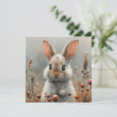 Radiant Bunnies: Wunderbare Gedanken 🐰 Digital Feiertagskarte (Stehend Vorderseite)