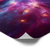 Radiant Butterfly Nebula in Cosmic Sky Poster (Ecke)
