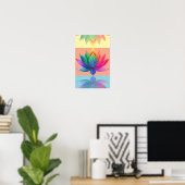 Radiant Chakra Lotus Energy Art Print Poster (Heimbüro)