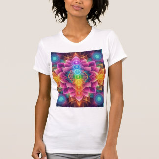 Radiant Chakra Lotus — Psychedelic Sacred Geometry T-Shirt