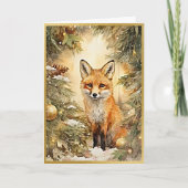 Radiant Christmas Fox Karte (Vorderseite)