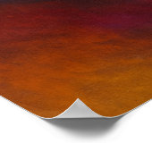 Radiant Core - Orange Explosion in Violet Mist Poster (Ecke)