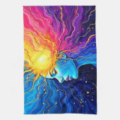 Radiant Cosmic Mind Erwachen Geschirrtuch (Vertikal)