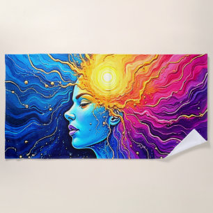 Radiant Cosmic Mind Erwachen Strandtuch