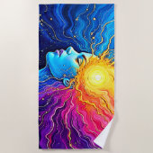 Radiant Cosmic Mind Erwachen Strandtuch (Vorderseite)