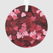 Radiant Crimson Hearts Jubilee Valentine's Day Ornament (Rückseite)