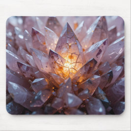 Radiant Crystal Heart Mousepad