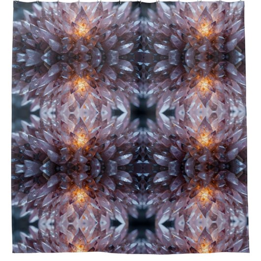 Radiant Crystal Heart Shower Curtain Duschvorhang (Vorderseite)