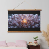 Radiant Crystal Heart Wandteppich Mit Holzrahmen (Schlafzimmer)