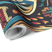 Radiant Cyan "Chronicle of the Ancients" Wrap Matt Geschenkpapier (Rolleneckpunkt)