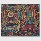 Radiant Cyan "Chronicle of the Ancients" Wrap Matt Geschenkpapier (Flach)