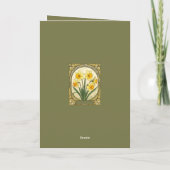 Radiant Daffodil March’s Happy Birthflower Karte (Rückseite)