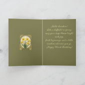 Radiant Daffodil March’s Happy Birthflower Karte (Innenseite)