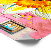 Radiant Daffodin im modernen Abstrakten Stil Poster (Ecke)