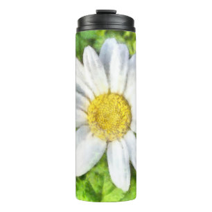 Radiant Daisy Watercolor Thermosbecher