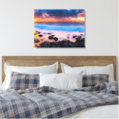 Radiant Dawn: Majestic Sunrise am Strand Leinwanddruck (Insitu (Schlafzimmer))
