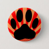 Radiant Dog Paw Print Button (Vorderseite)