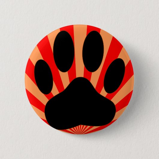Radiant Dog Paw Print Button (Vorderseite)
