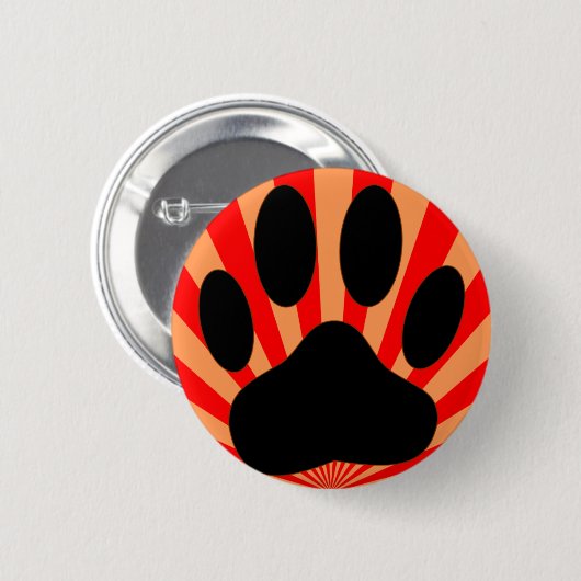 Radiant Dog Paw Print Button (Vorne & Hinten)