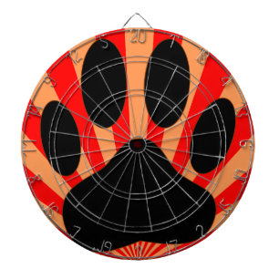 Radiant Dog Paw Print Dartscheibe