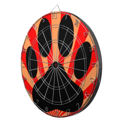 Radiant Dog Paw Print Dartscheibe (Vorderseite rechts)