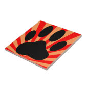 Radiant Dog Paw Print Fliese (Seite)