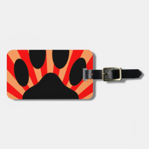 Radiant Dog Paw Print Gepäckanhänger