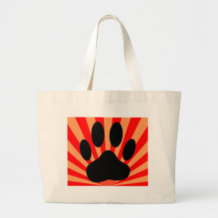 Radiant Dog Paw Print Jumbo Stoffbeutel