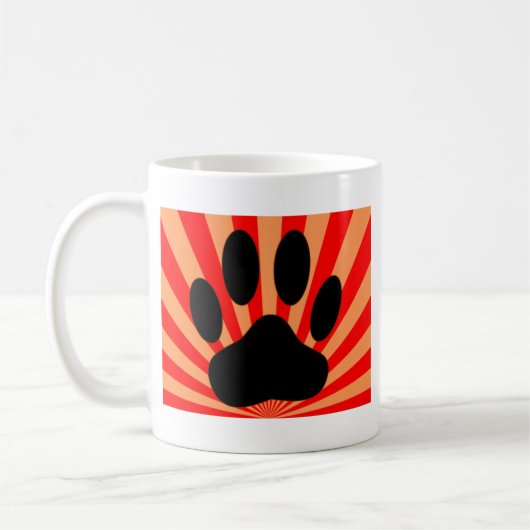 Radiant Dog Paw Print Kaffeetasse (Links)