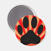 Radiant Dog Paw Print Magnet (Vorderseite/Rückseite)
