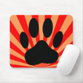 Radiant Dog Paw Print Mousepad (Mit Mouse)