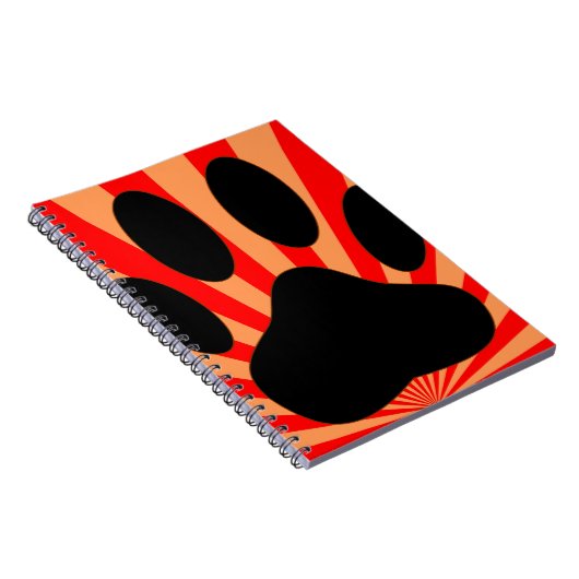 Radiant Dog Paw Print Notizblock (Rechte Seite)