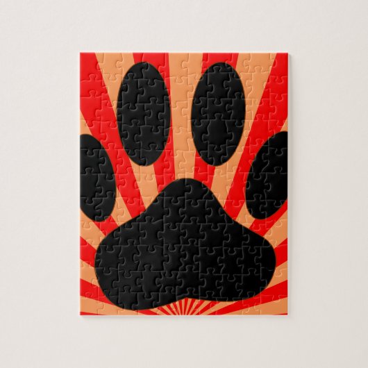 Radiant Dog Paw Print Puzzle (Vertikal)