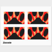 Radiant Dog Paw Print Rechteckiger Aufkleber (Blatt)