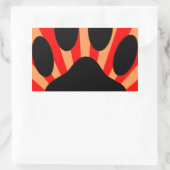 Radiant Dog Paw Print Rechteckiger Aufkleber (Tasche)