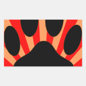 Radiant Dog Paw Print Rechteckiger Aufkleber (Vorderseite)