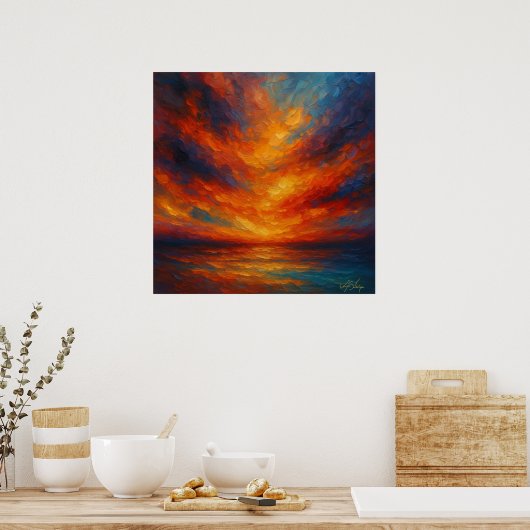 Radiant Drift Abstract Poster (Küche)